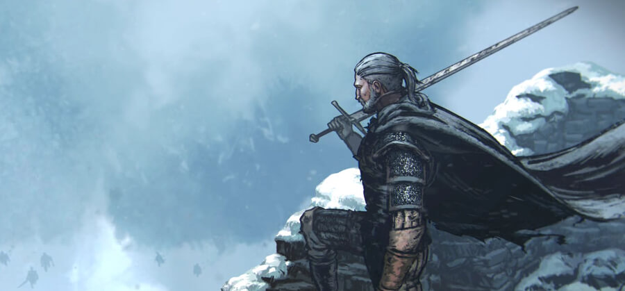 Witcher 3 Geralt Illustrated Banner