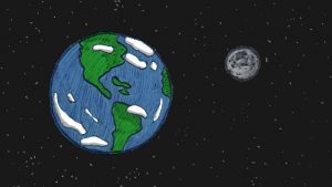 Earth & Moon Sketch