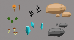 Assets that I created for game jam using Illustrator