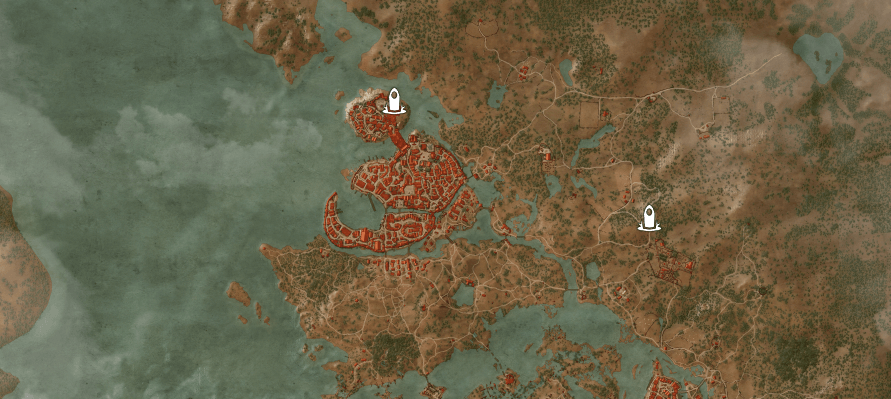 Novigrad Places of Power Locations Map