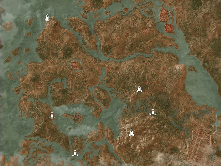 Velen Places of Power Locations Map